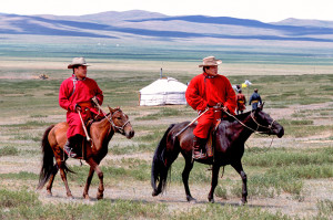 2001年8月モンゴルで乗馬